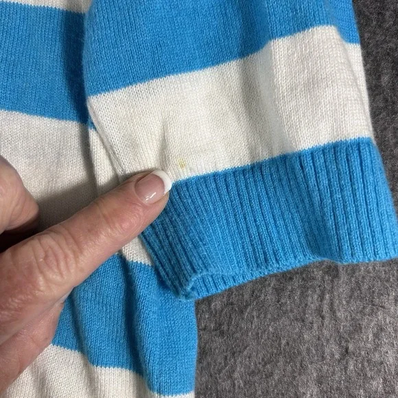 Blue and White Striped Sweater - Picture 8 of 10
